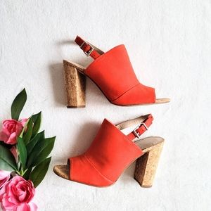 BCBGeneration Cork Heels - Peep Toe Loriah - Size 8